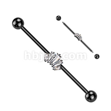 316L Surgical Steel 316L Surgical Steel Baguette CZ Crown Industrial... - Image 4