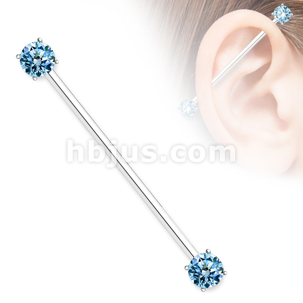 316L Surgical Steel Round CZ Prong Set Ends 316L Surgical Steel... - Image 5