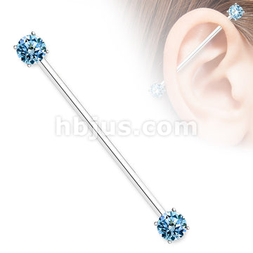 316L Surgical Steel Round CZ Prong Set Ends 316L Surgical Steel... - Image 5