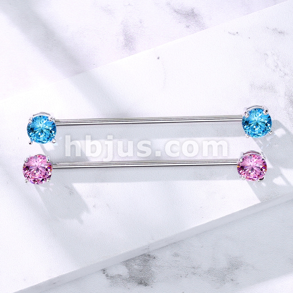 316L Surgical Steel Round CZ Prong Set Ends 316L Surgical Steel... - Image 8