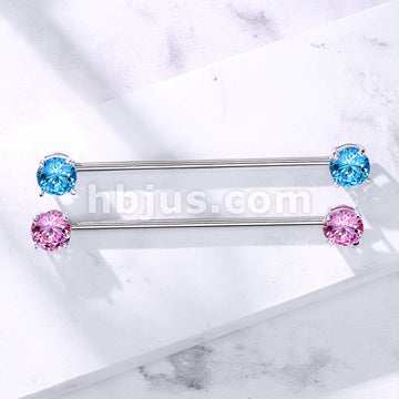 316L Surgical Steel Round CZ Prong Set Ends 316L Surgical Steel... - Image 8