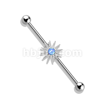 316L Surgical Steel Opal Center Sunburst 316L Surgical Steel Industrial... - Image 4