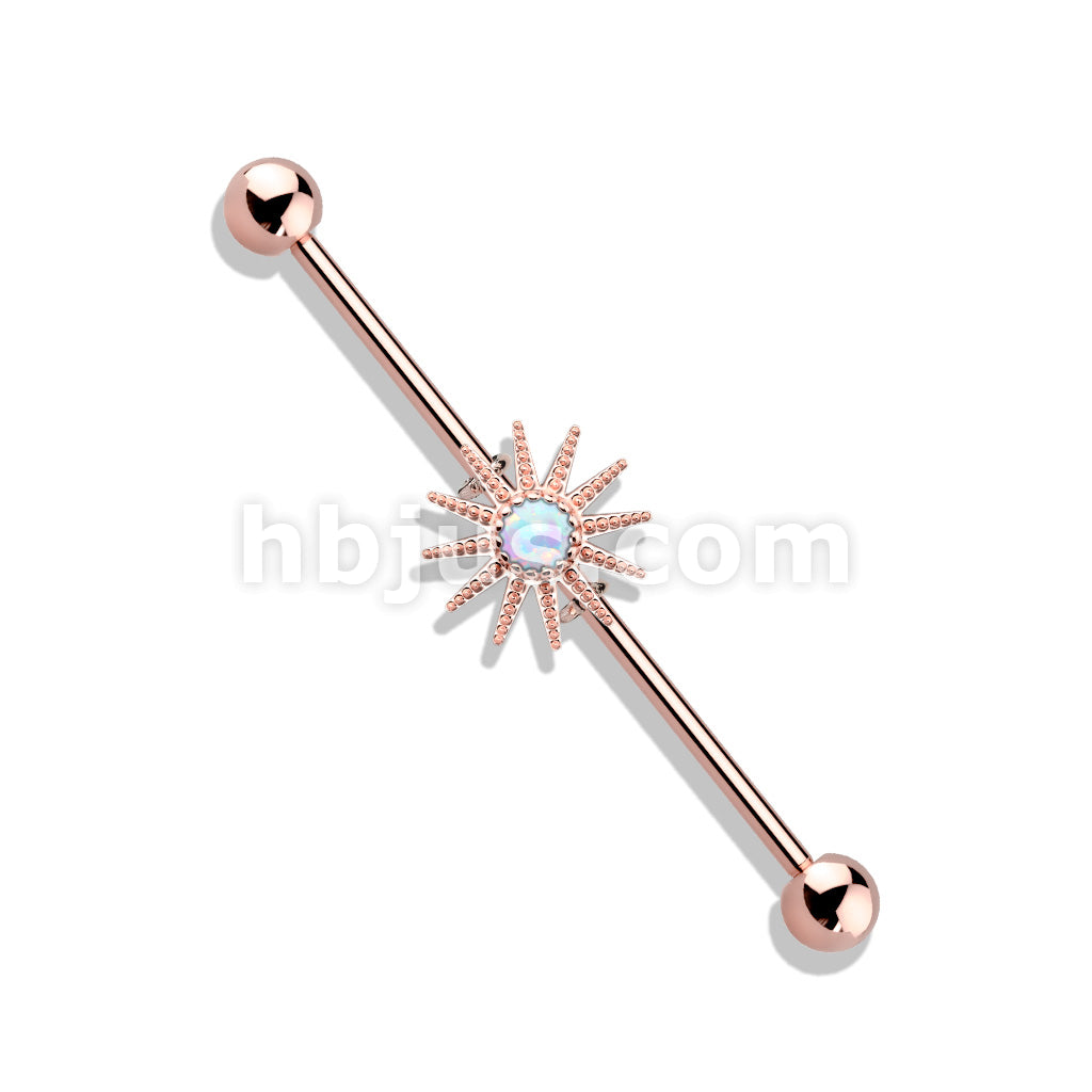 316L Surgical Steel Opal Center Sunburst 316L Surgical Steel Industrial... - Image 6