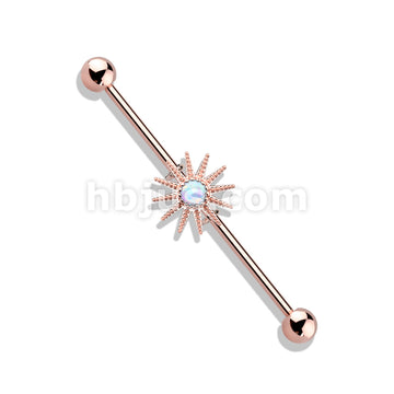 316L Surgical Steel Opal Center Sunburst 316L Surgical Steel Industrial... - Image 6