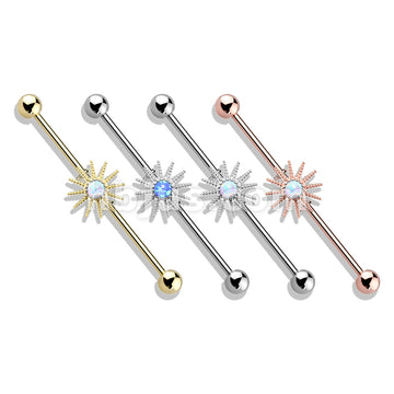 316L Surgical Steel Opal Center Sunburst 316L Surgical Steel Industrial... - Image 8