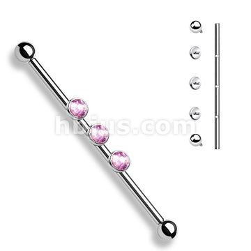 3-Internal Thread Round Gem 316L Surgical Steel Internal thread... - Image 5