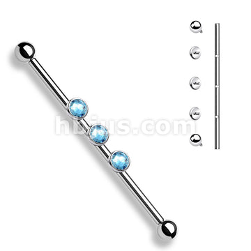 3-Internal Thread Round Gem 316L Surgical Steel Internal thread... - Image 6