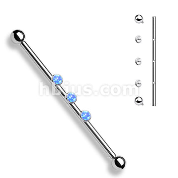 3-Internal Thread Round Opal Center 316L Surgical Steel Internal thread... - Image 3