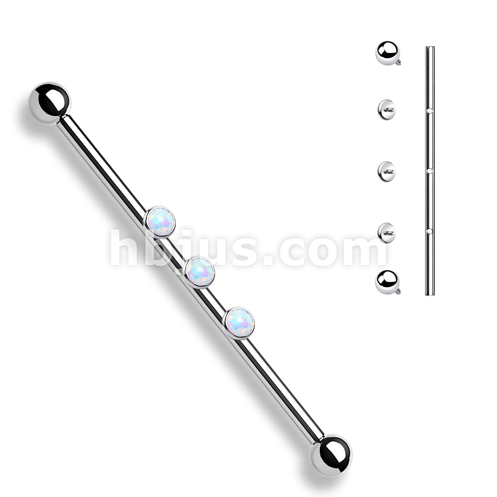 3-Internal Thread Round Opal Center 316L Surgical Steel Internal thread... - Image 4