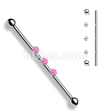 3-Internal Thread Round Opal Center 316L Surgical Steel Internal thread... - Image 5