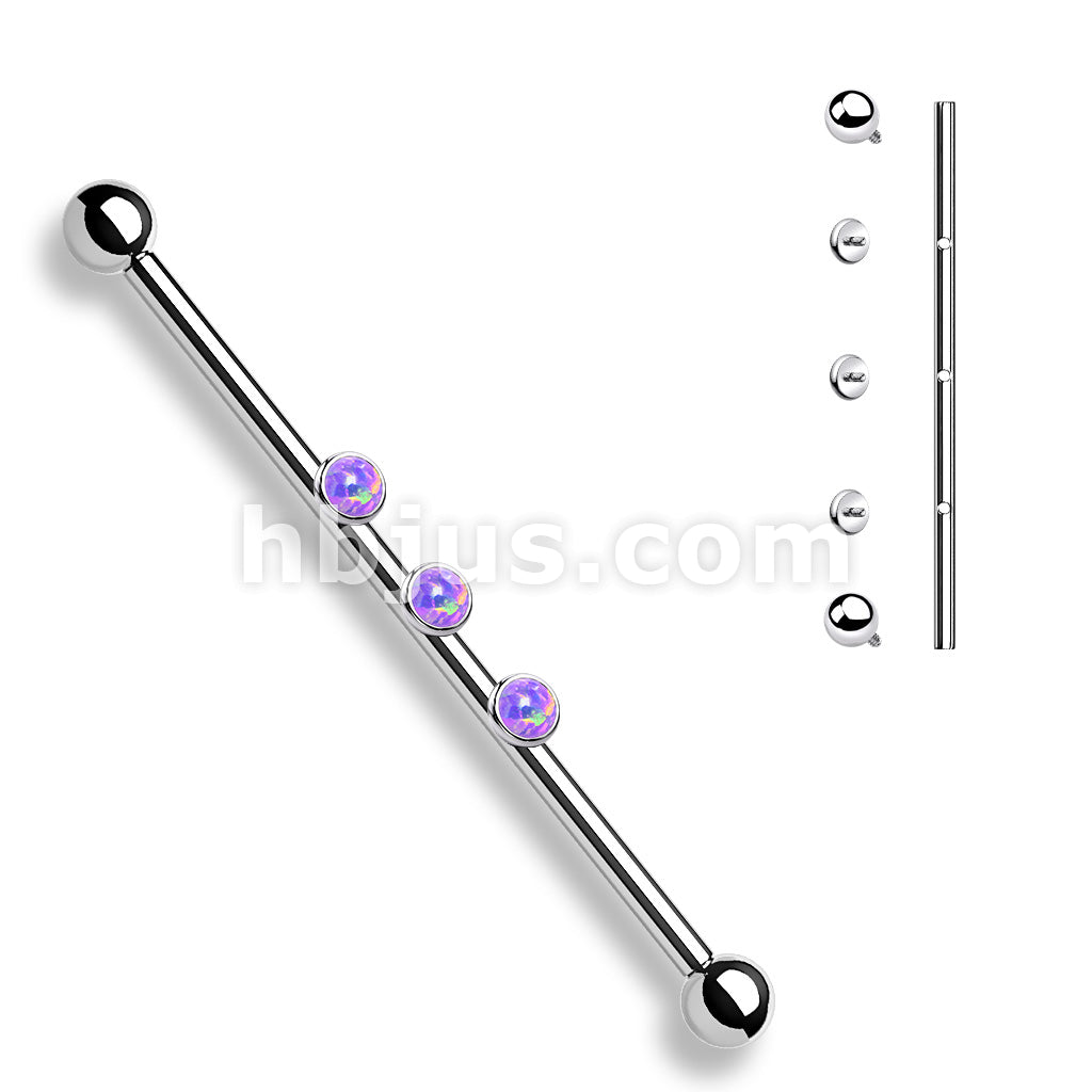 3-Internal Thread Round Opal Center 316L Surgical Steel Internal thread... - Image 6