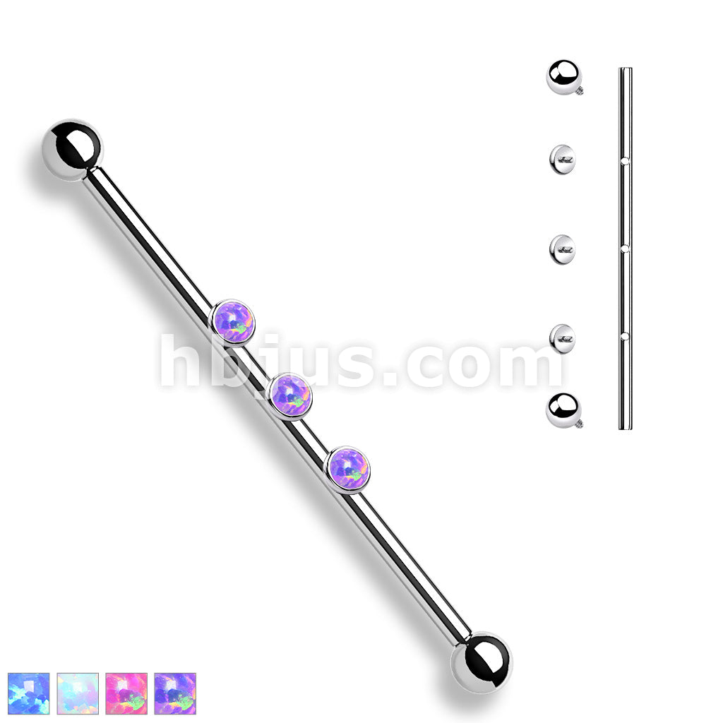 3-Internal Thread Round Opal Center 316L Surgical Steel Internal thread... - Image 2