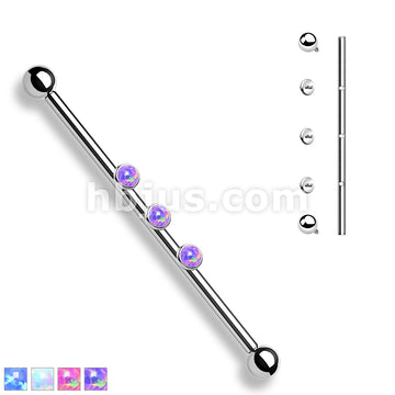 3-Internal Thread Round Opal Center 316L Surgical Steel Internal thread... - Image 2