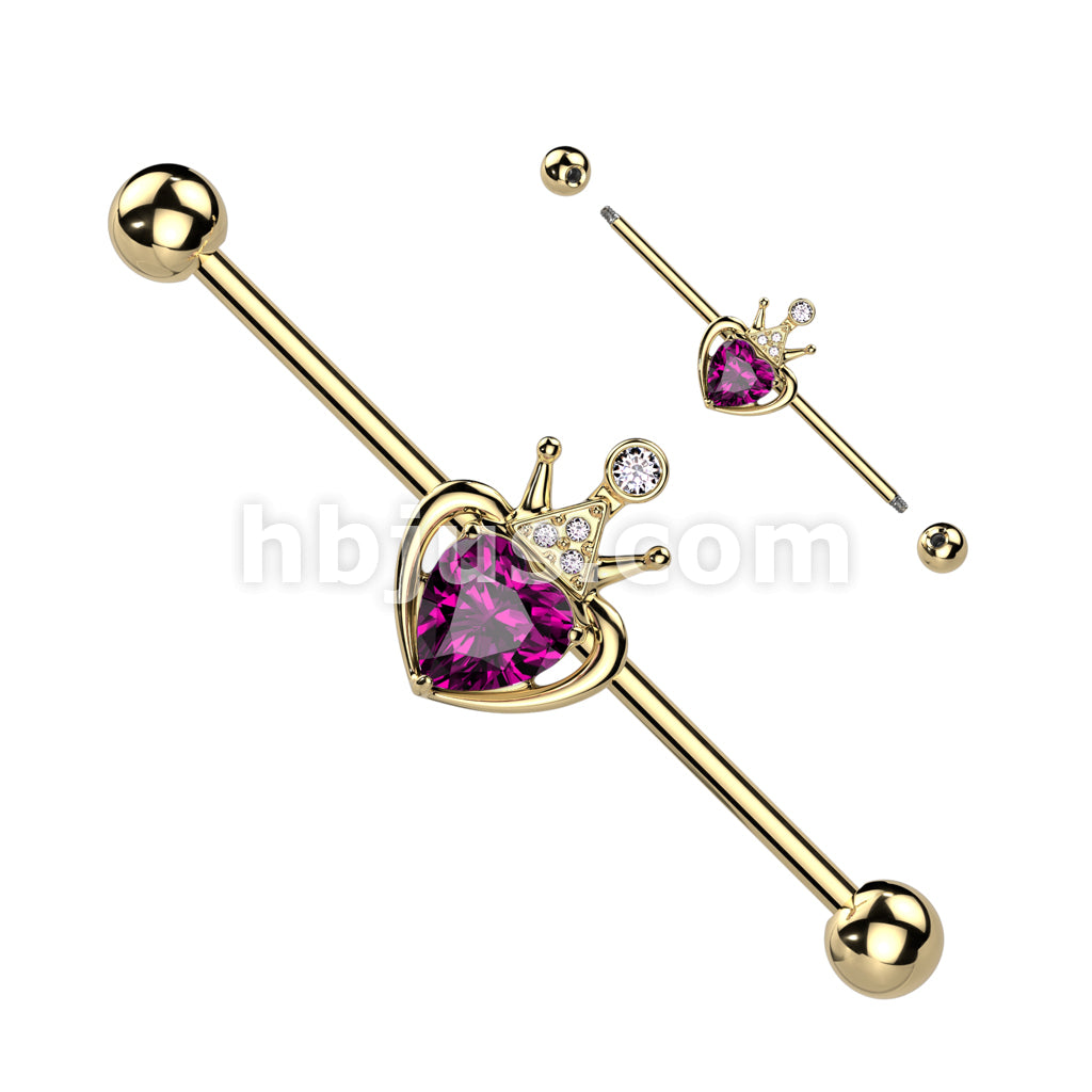 316L Surgical Steel Gold PVD Over 316L Surgical Steel Industrial... - Image 2