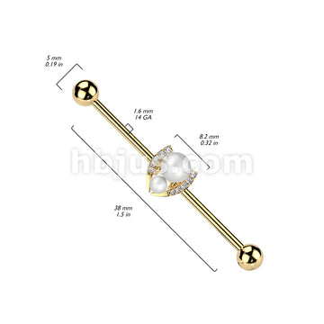 316L Surgical Steel 316L Surgical Steel Industrial Barbell With Double... - Image 4