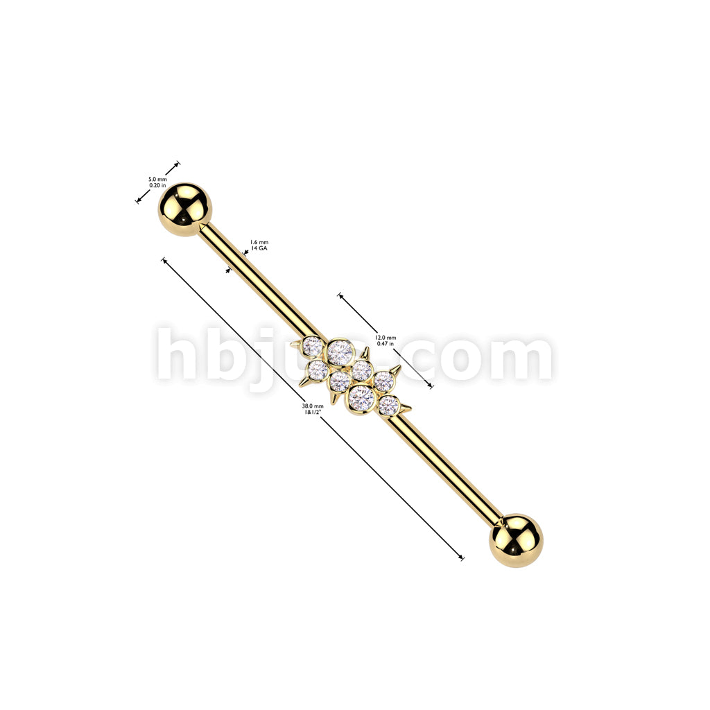 316L Surgical Steel 316L Surgical Steel Industrial Barbell With Round... - Image 4