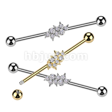 316L Surgical Steel 316L Surgical Steel Industrial Barbell With Round...