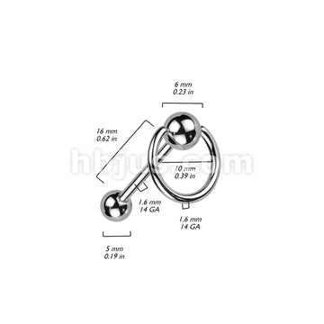 Slave Ring Barbell 316L Surgical Steel - Image 3
