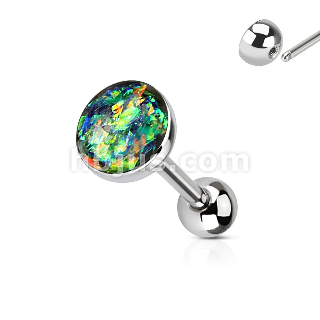 Imitation Opal Set 316L Surgical Steel Barbells - Image 4