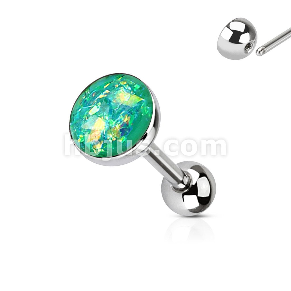 Imitation Opal Set 316L Surgical Steel Barbells - Image 5