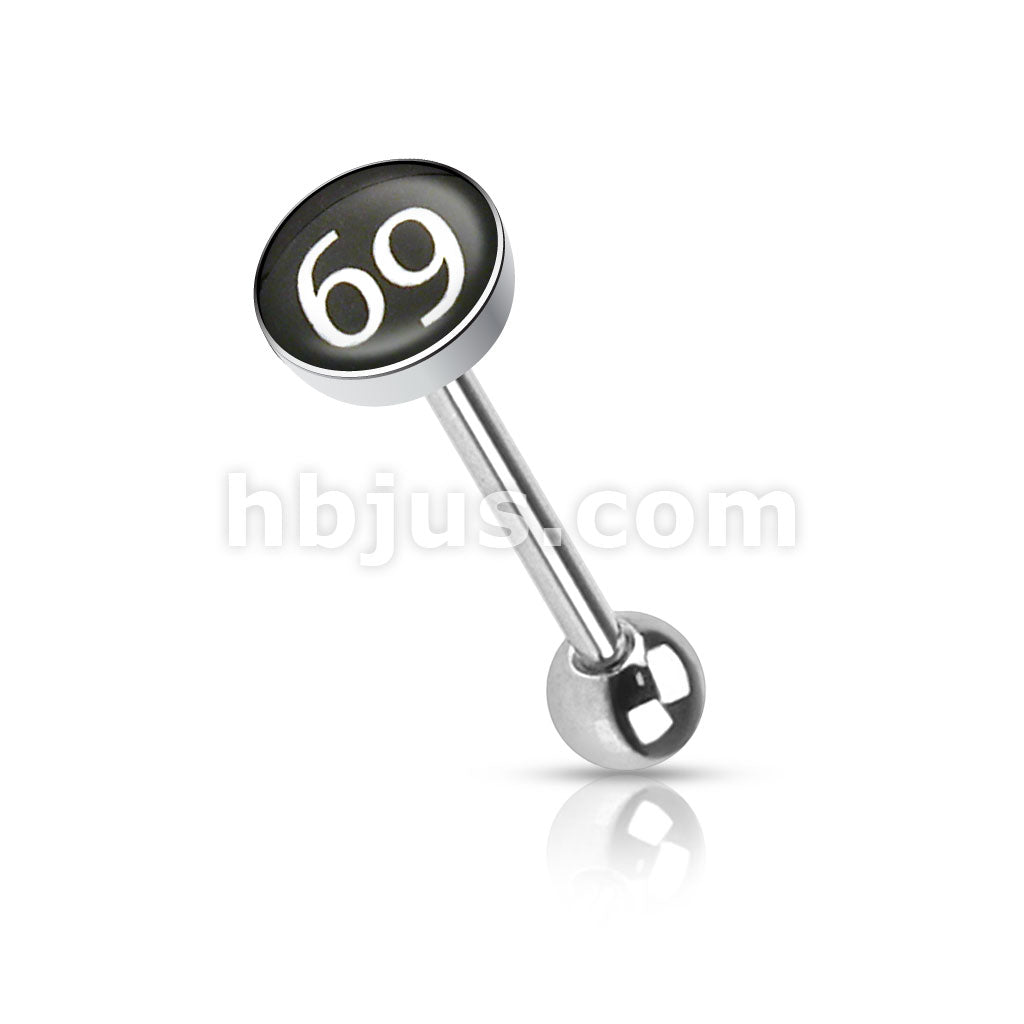 Clear Epoxy Covered Picture Inlaid Top 316L Surgical Steel Barbell... - Image 2