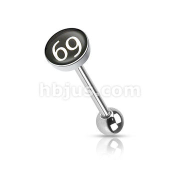 Clear Epoxy Covered Picture Inlaid Top 316L Surgical Steel Barbell... - Image 2