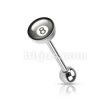 Clear Epoxy Covered Picture Inlaid Top 316L Surgical Steel Barbell... - Image 3