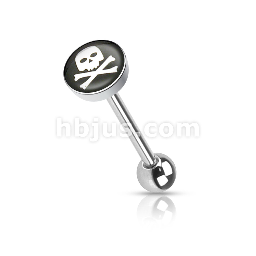 Clear Epoxy Covered Picture Inlaid Top 316L Surgical Steel Barbell... - Image 9
