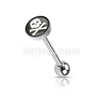 Clear Epoxy Covered Picture Inlaid Top 316L Surgical Steel Barbell... - Image 9