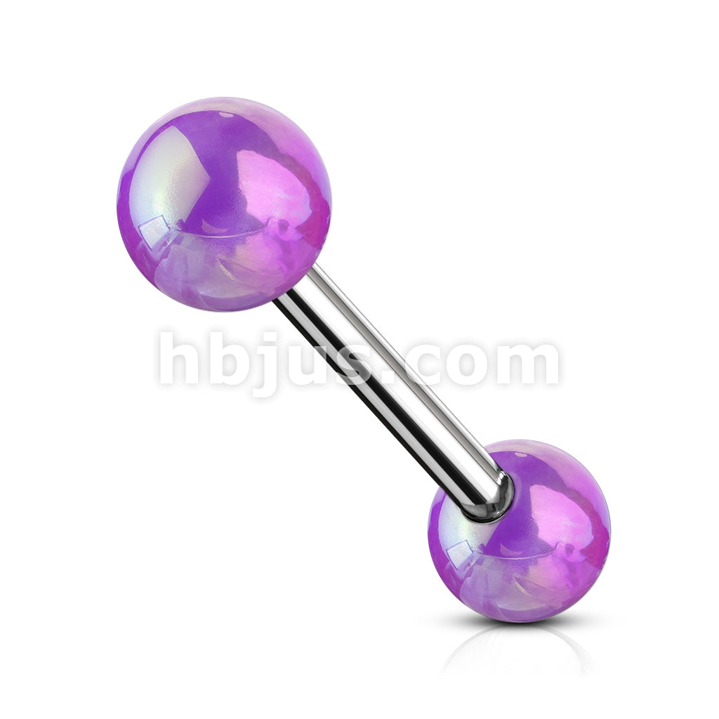 Metallic AB Coating Balls Over 316L Surgical Steel Barbells - Image 3