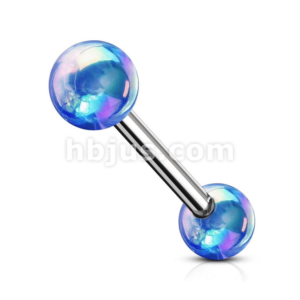 Metallic AB Coating Balls Over 316L Surgical Steel Barbells - Image 4