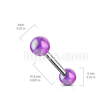 Metallic AB Coating Balls Over 316L Surgical Steel Barbells - Image 8