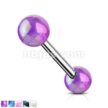 Metallic AB Coating Balls Over 316L Surgical Steel Barbells - Image 2
