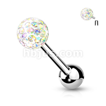 Internally Threaded 316L Surgical Steel Barbell with Ferido Ball - Image 3