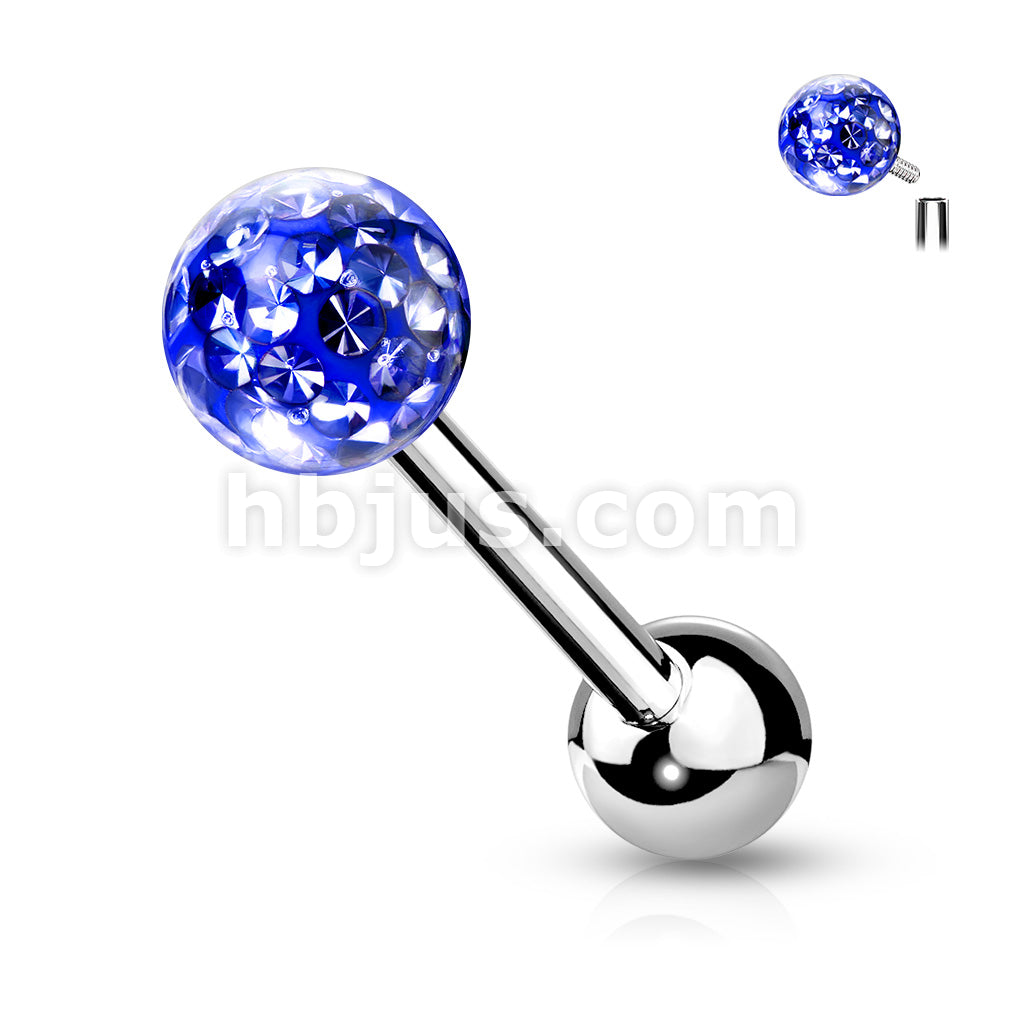 Internally Threaded 316L Surgical Steel Barbell with Ferido Ball - Image 4