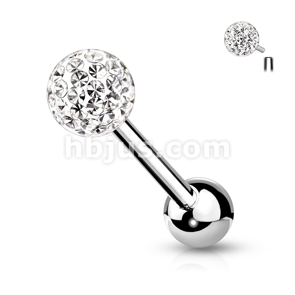 Internally Threaded 316L Surgical Steel Barbell with Ferido Ball - Image 5