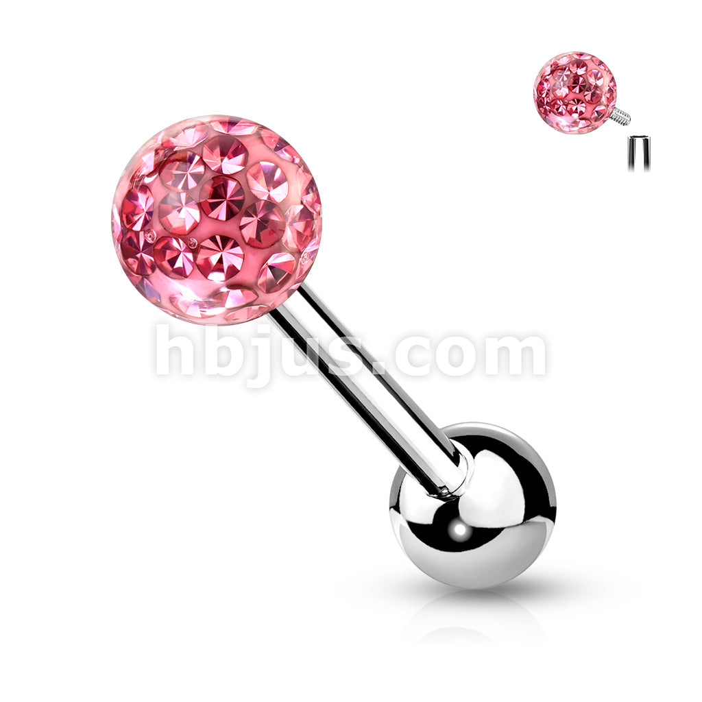 Internally Threaded 316L Surgical Steel Barbell with Ferido Ball - Image 6