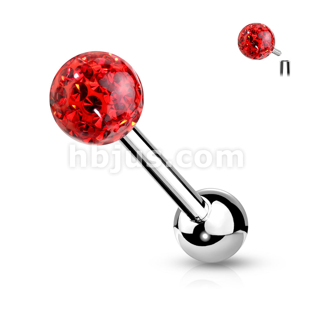 Internally Threaded 316L Surgical Steel Barbell with Ferido Ball - Image 8