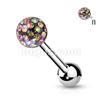 Internally Threaded 316L Surgical Steel Barbell with Ferido Ball - Image 9