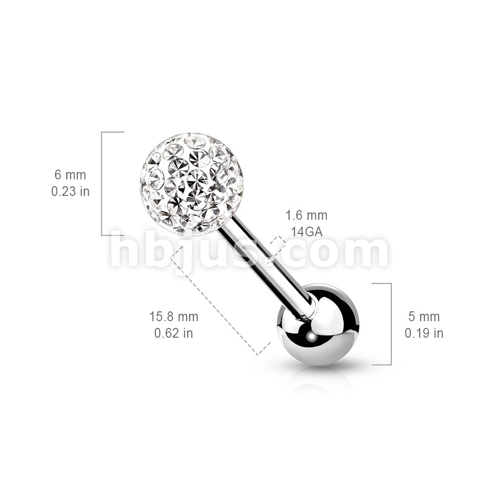 Internally Threaded 316L Surgical Steel Barbell with Ferido Ball - Image 10