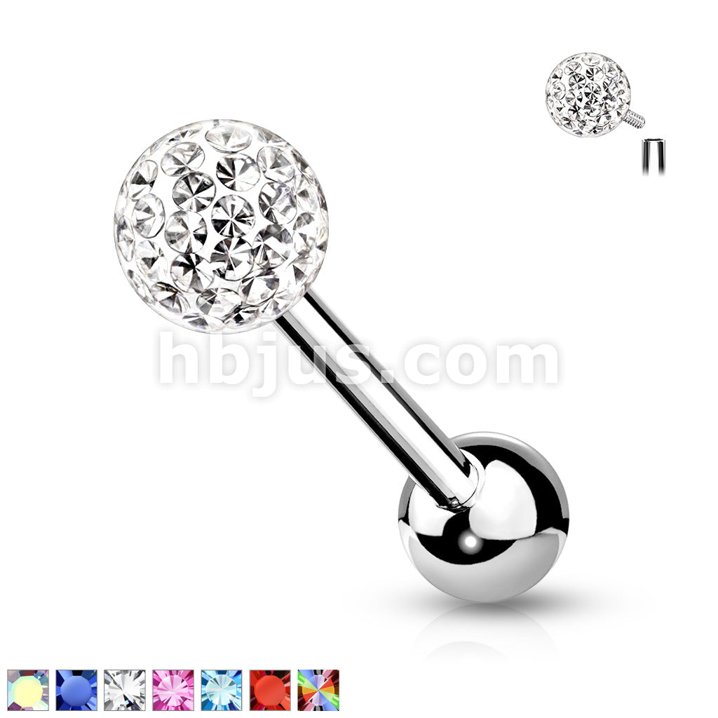 Internally Threaded 316L Surgical Steel Barbell with Ferido Ball - Image 2