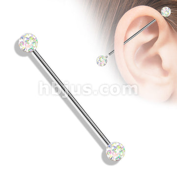 Internally Threaded 316L Surgical Steel Industrial Barbells with Epoxy... - Image 3
