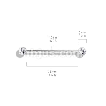 Internally Threaded 316L Surgical Steel Industrial Barbells with Epoxy... - Image 9