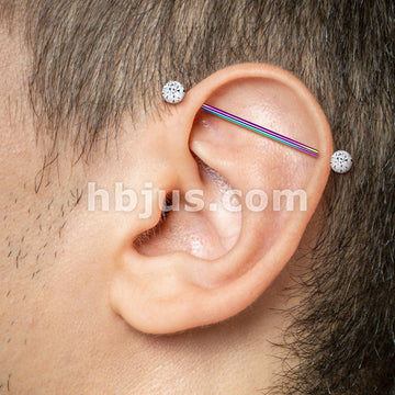Internally Threaded 316L Surgical Steel Industrial Barbells with Epoxy... - Image 11