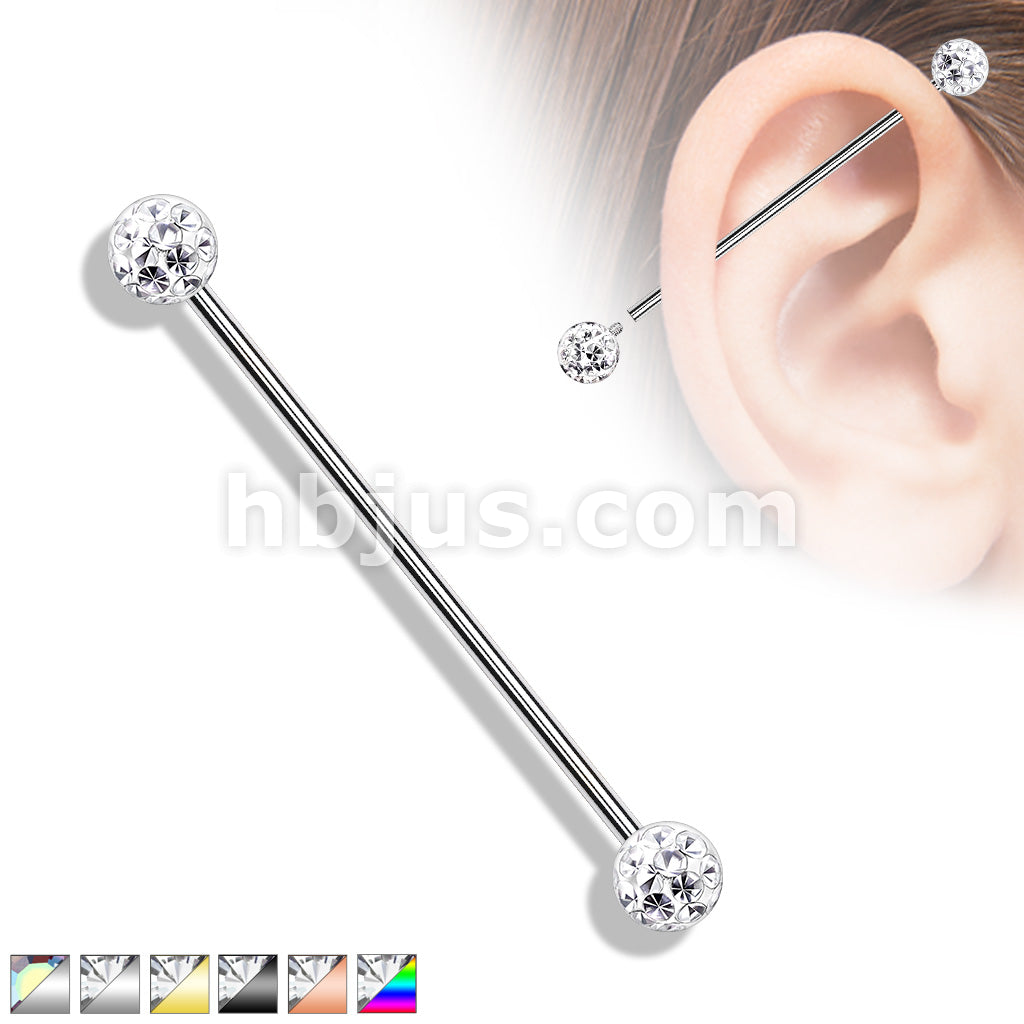 Internally Threaded 316L Surgical Steel Industrial Barbells with Epoxy... - Image 2
