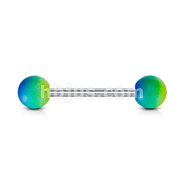 Two Tone Rubber Coating 316L Surgical Steel Barbells - Image 3