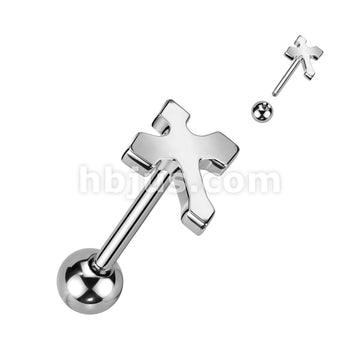 Gothic Cross Top 316L Surgical Steel Barbell - Image 2