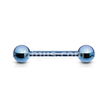 316L Surgical Steel 316L Externally Threaded Titanium IP Plated Barbell - Image 4