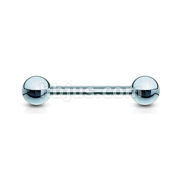 316L Surgical Steel 316L Externally Threaded Titanium IP Plated Barbell - Image 7
