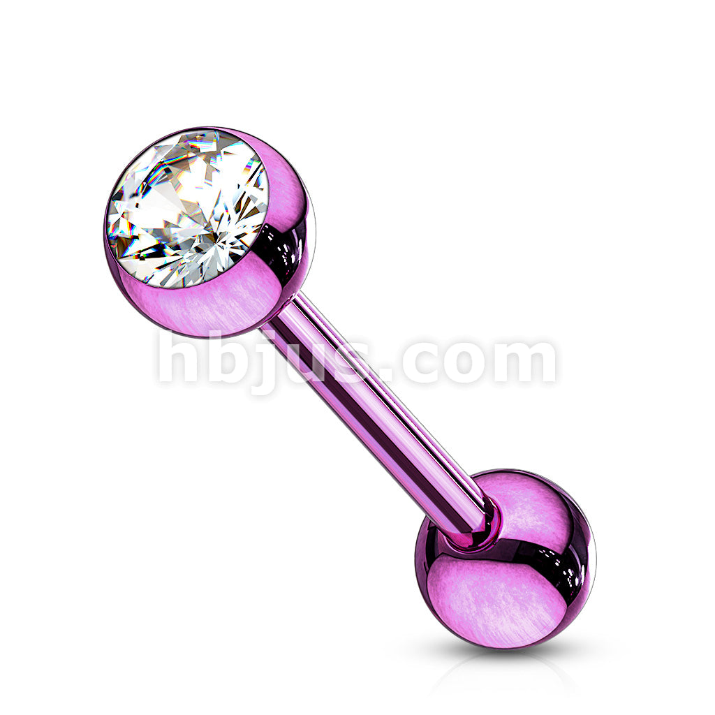 316L Surgical Steel Press Fit Gem Ball Top PVD Over 316L Stainless... - Image 3